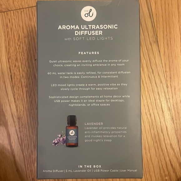 Vie Oli Aroma Ultrasonic Diffuser with LED Lights - Picture 2 of 2